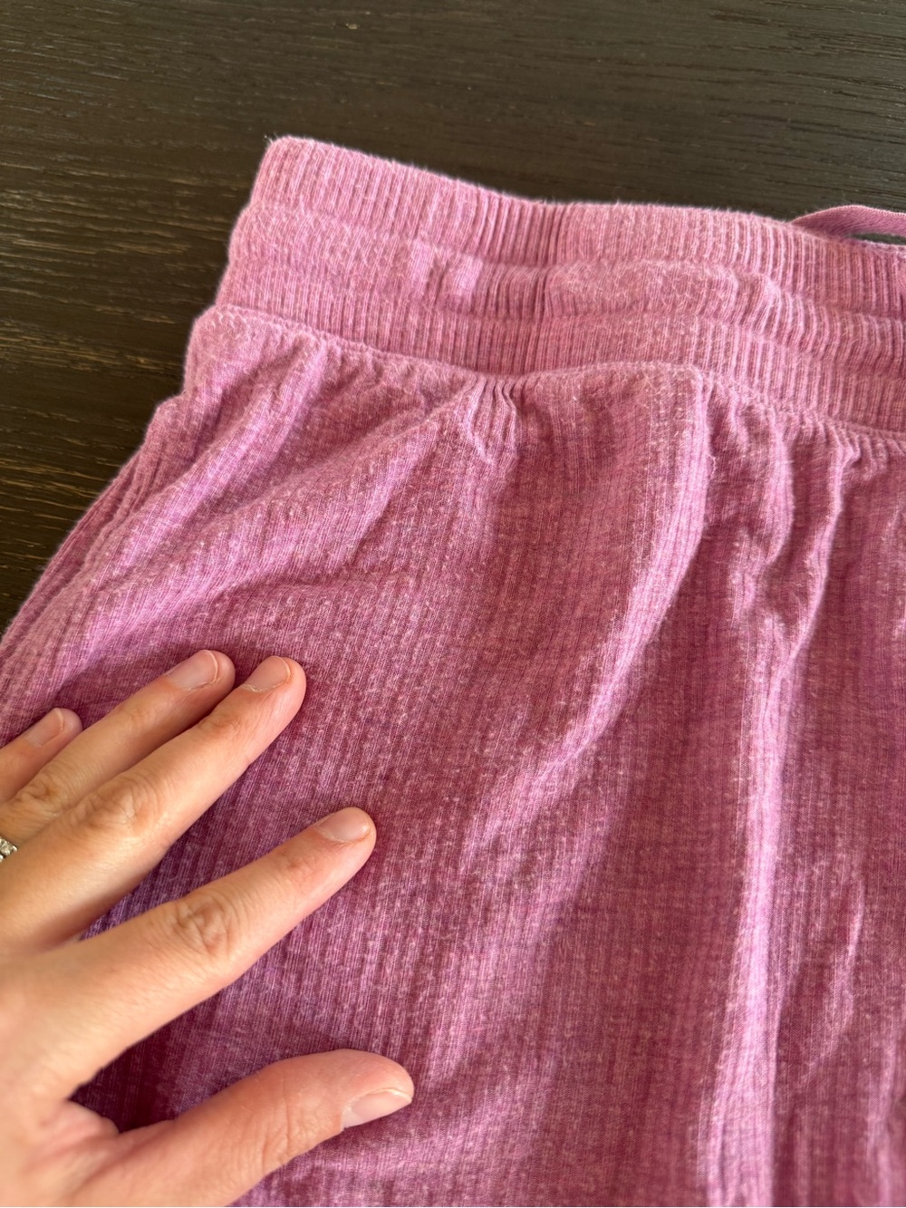 Little Sleepies Pink Ribbed Lounge Pants - Picture 5 of 9